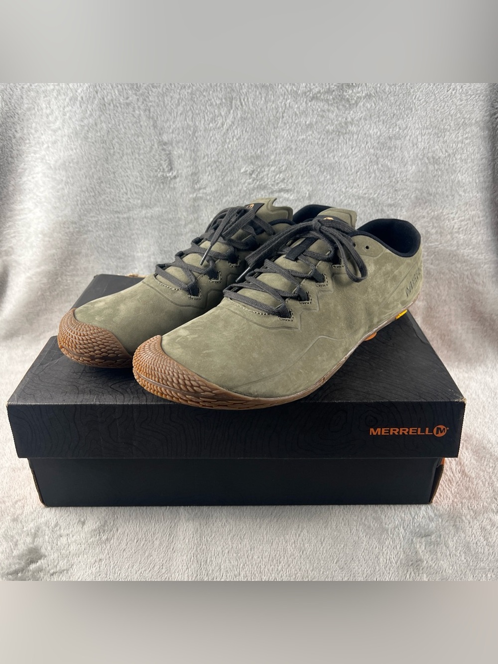 Merrell Vapor Glove 3 Barefoot Minimalist Trail Running Shoes Mens 13 Luna Green